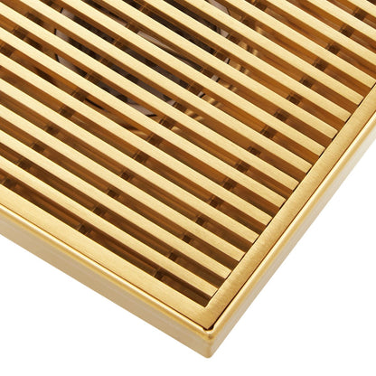 Signature Hardware SH439018BG Carmen 4" Shower Drain with Flange - Brushed Gold