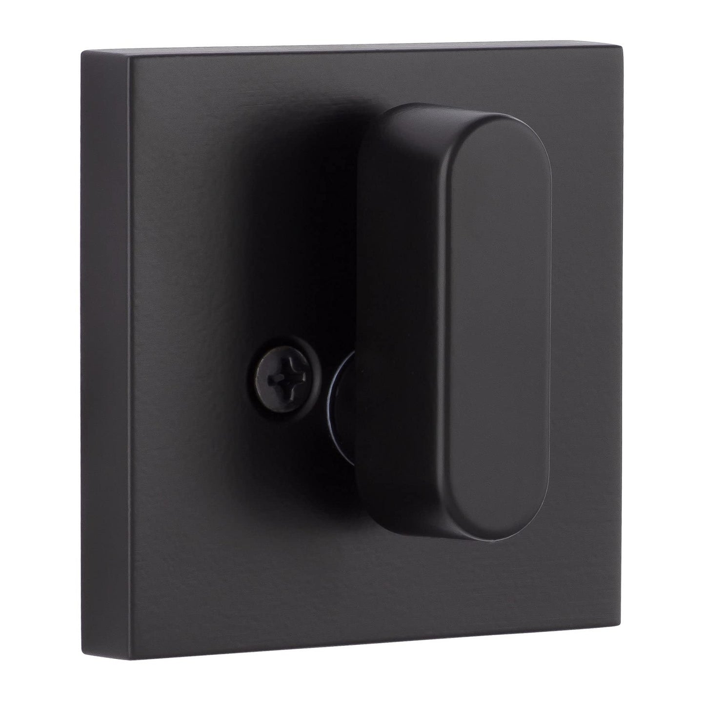 Miseno MLK2022 Lorton Flat Bar Keyed Entry Door Lever Set w/Deadbolt-Matte Black