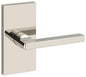 Baldwin FD.SQU.R.CFR.055 Square Two-Sided Dummy Door Lever Set Polished Nickel