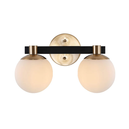 JONATHAN Y JYL3541A Modernist Globe 15.25" 2-Light LED Vanity 2700K LED