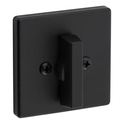 Kwikset 663SQT Privacy One Sided Deadbolt from The Signature Series  Matte Black