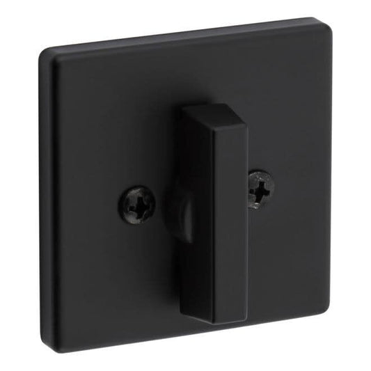 Kwikset 663SQT Privacy One Sided Deadbolt from The Signature Series  Matte Black