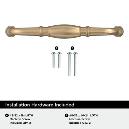Amerock BP55244CZ Champagne Bronze Cabinet Pull 5-1/16 inch (128mm) Granby