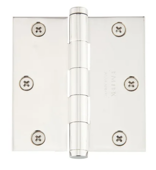 *2 Piece* Emtek-Steel Plain Bearing Hinges 3-1/2" x 3-1/2" x 2.2mm (910237) US14