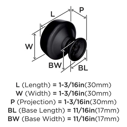 Amerock BP53700BBR Kane Cabinet Knob Black Bronze 1-3/16" Diameter