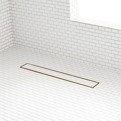 SH 443331 Cohen 60" Tile Insert Linear Shower Drain with Flange - Polished Brass