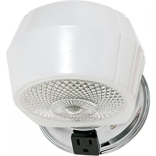Nuvo Lighting SF77/121B Bath Vanity 1-Light Polished Chrome White/Crystal Glass
