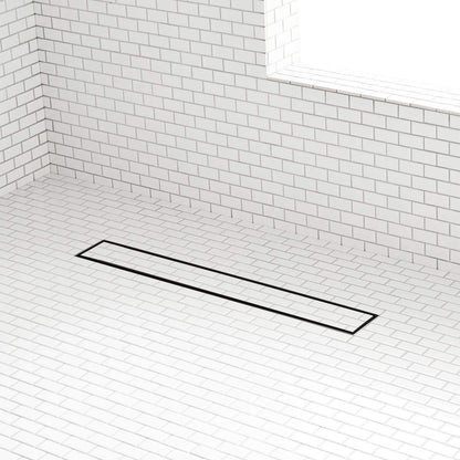 SignatureHardware443315 Cohen 24" Tile Insert Linear Shower Drain Polished Brass