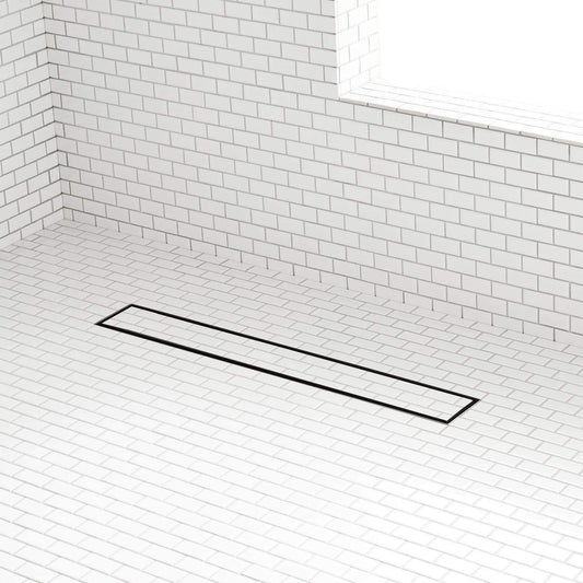 SignatureHardware443315 Cohen 24" Tile Insert Linear Shower Drain Polished Brass