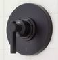 SignatureHardware Greyfield Pressure Balance Valve Shower Trim Kit - Matte Black