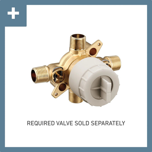 Moen UT2152NHBN Brantford Handle Shower Trim Kit, Valve Required, Brushed Nickel