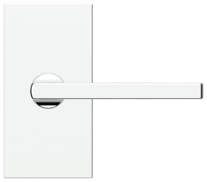 Baldwin FD.SQU.R.CFR.055 Square Two-Sided Dummy Door Lever Set Polished Nickel