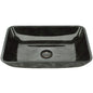 VIGO Donatello 18"L x 13"W x 4"H Glass Vessel Sink in Gray Onyx -VG07084