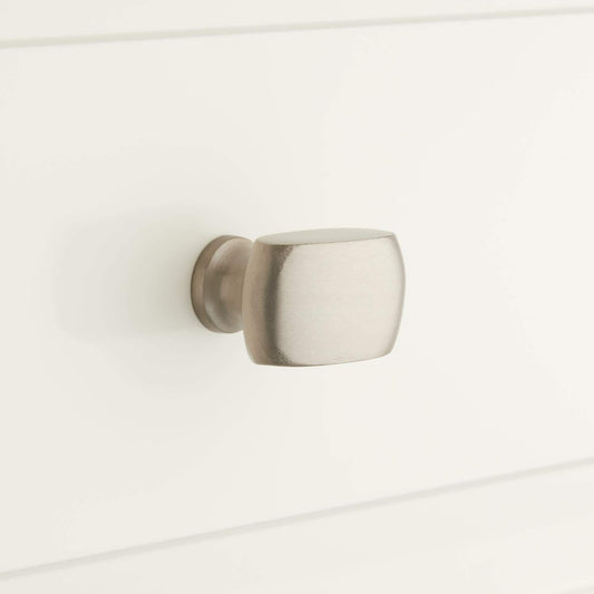 Signature Hardware EH-1023-NKL Solid Brass Oblong Cabinet Knob-Brushed Nickel