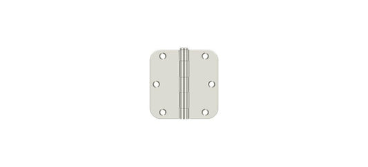 Deltana S35R514 3-1/2" x 3-1/2" x 5/8" Radius Hinge;Residential ; Bright Nickel