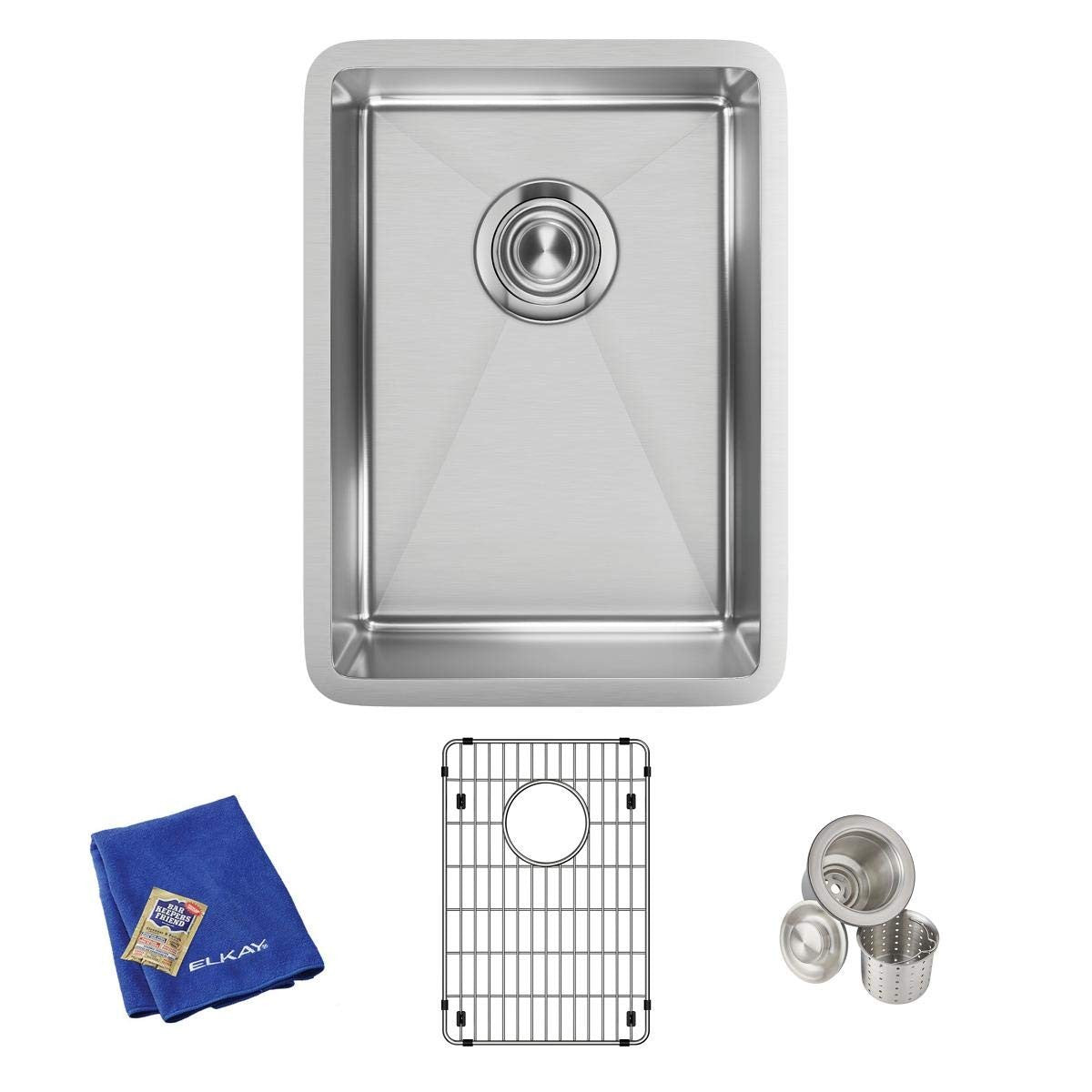 Elkay ECTRU12179TC Crosstown 13-1/2" Undermount Basin Stainless Steel Bar Sink
