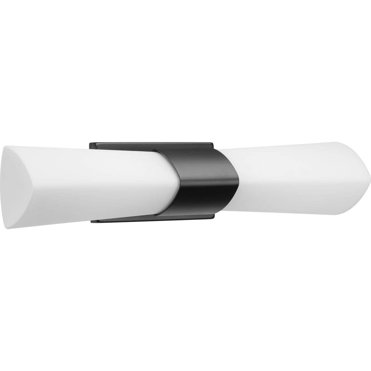 Progress Lighting P300062-031 Etched Opal Glass Modern Bath Vanity Light Black