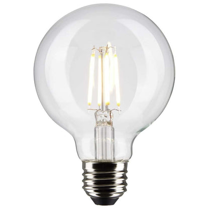 Satco S21227 4.5w G25 Globe Filament LED 3000K Medium Base Dimmable - 2 Pack