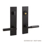 SH EH.SSQTB.2600.10.R.BLK-NB Round Lever Solid Brass Entrance Door Set-RH
