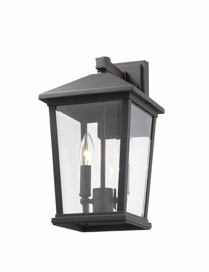 Z-Lite 568M-BK 2 Light Outdoor Wall Sconce, Black