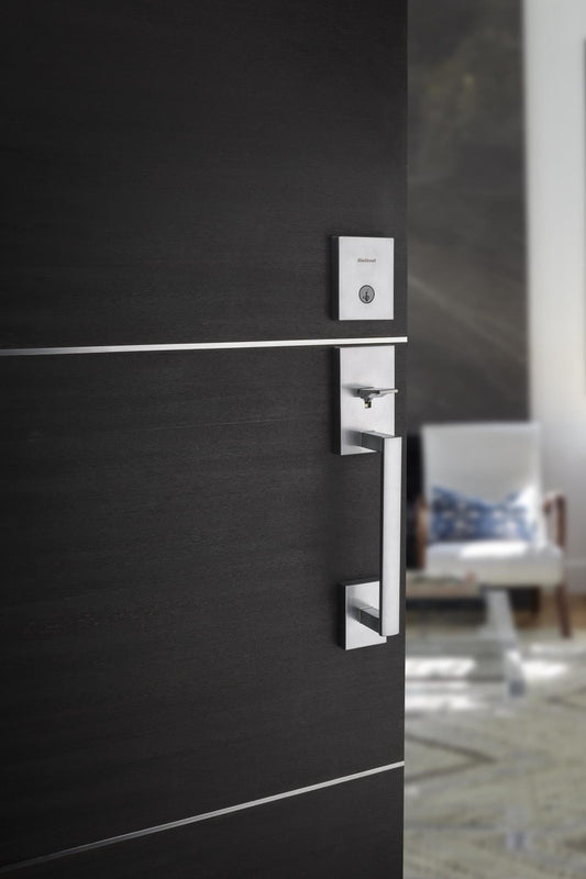 Kwikset 818SCELIP San Clemente Single Cylinder Keyed Exterior Only Satin Chrome