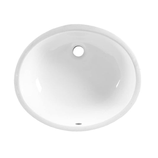 American Standard 0497.221.020 Ovalyn 1" Basin Undercounter Sink Front OF White