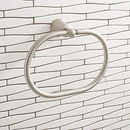 Signature Hardware FH8985BN Cooper 7-1/2" Wall Mounted Towel Ring-Brushed Nickel