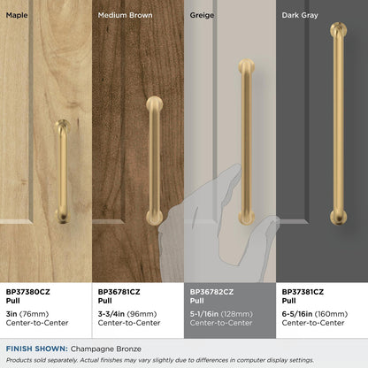Amerock BP36782CZ Factor Cabinet Pull Champagne Bronze 5-1/16" C2C