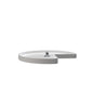 REV-A-SHELF 6421-28-11-52 Kidney-Shaped-Shaped 1-Shelf Lazy Susan - White