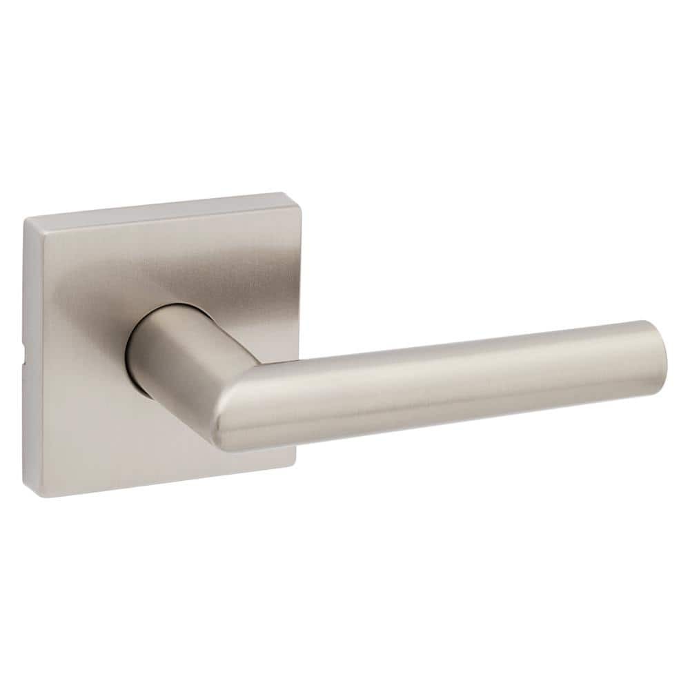 Kwikset 720MILSQT15 Milan Satin Nickel Square Hall/Closet Reversible Door Handle