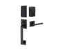 Emtek Empowered 2 Touch Entry Set Baden Grip - Keyed-Stuttgart Lever-Flat Black