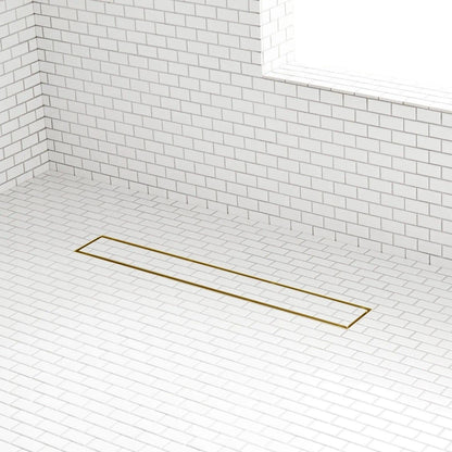 Signature Hardware 482705 Cohen 18" Tile Insert Shower Drain - Brushed Gold