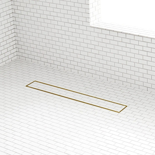 Signature Hardware 482705 Cohen 18" Tile Insert Shower Drain - Brushed Gold