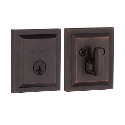 Baldwin 380SLB11PS Spyglass Single Cylinder Front Door Deadbolt Venetian Bronze