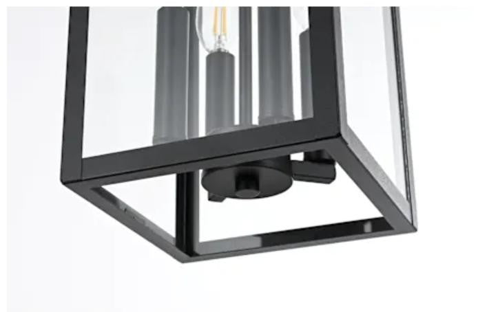 Elegant Lighting OD324H16 Sheridan 4 Light 9" Wide Outdoor Mini Pendant Black
