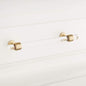 Signature Hardware HN-B-9021.6.SB 6" Beryn Acrylic Cabinet Pull - Satin Brass