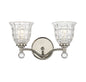 Savoy House 8-880-2-109 Birone Clear Glass Bathroom Vanity Light Polished Nickel