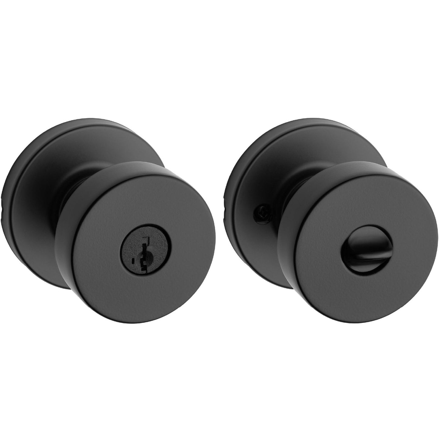 Kwikset 97300-935 Pismo Privacy Door Knob with lock Matte Black