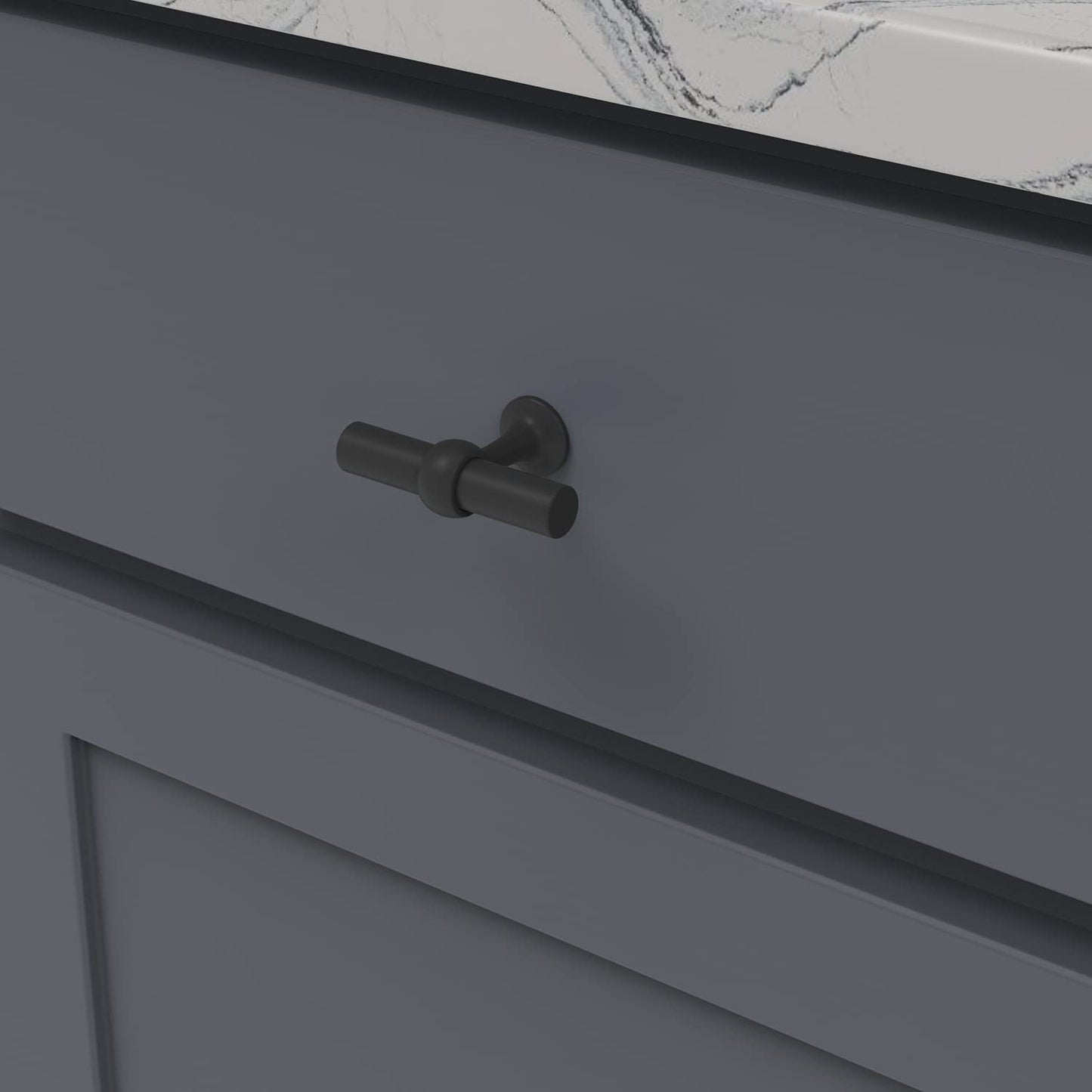 Belwith-Keeler B077328-MB Ostia Collection Knob 2-1/2"x13/16" Matte Black Finish