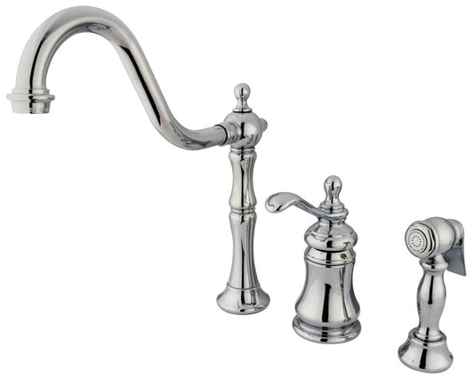 Kingston Brass KS7801TPLBS Templeton KitchenFaucet with Sprayer, Polished Chrome