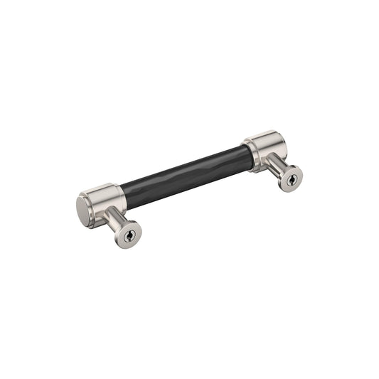 Amerock BP37537G10 Lazzara 3-3/4" C2C Hammered Bar Cabinet Pull - Satin Nickel