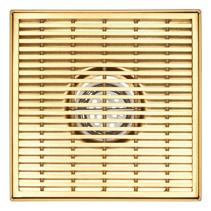Signature Hardware SH439018MB Carmen 4" Pattern Grate Shower Drain - Matte Black