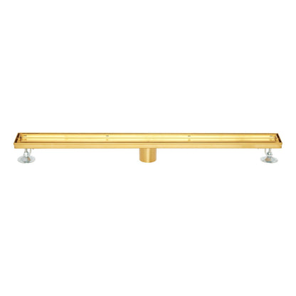 SH 482708 Cohen 40" Tile Insert Shower Drain with Flange - Brushed Gold