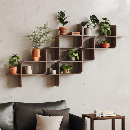 Umbra 1017571-1055 Montage Wall Shelf Light Walnut