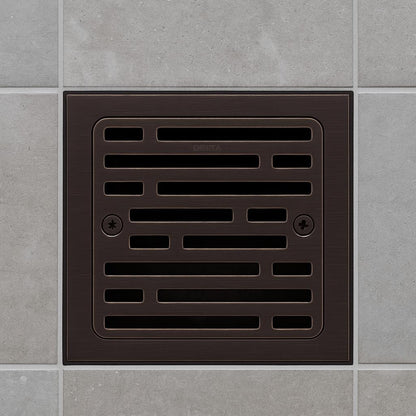 Delta Faucet 4 Inch Tile-In Square Shower Floor Drain Oil Rubbed Bronze