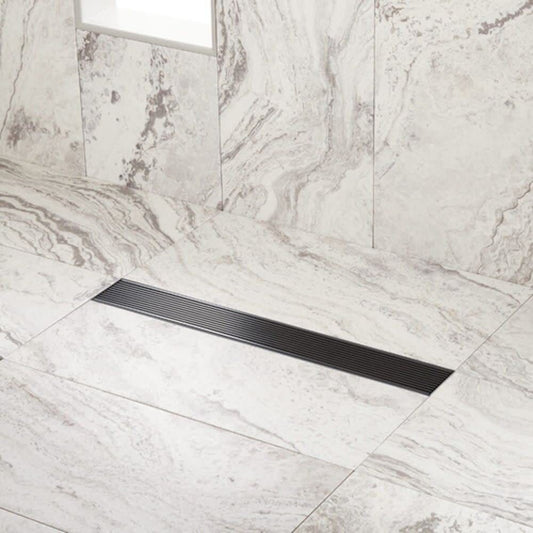 SH 443308 Carmen 60" Linear Shower Drain with Flange - Matte Black