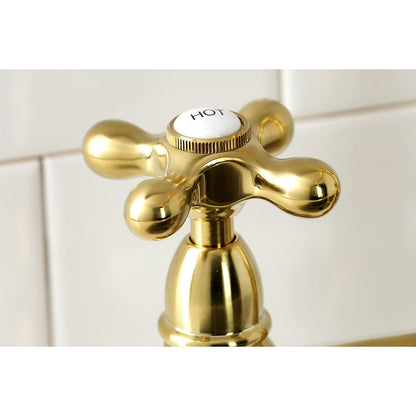Kingston Brass KS1275AXBS Heritage Bridge Kitchen Faucet w/Brass Sprayer,ORB