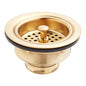 Signature Hardware SH171BG 4-1/2" Basket Strainer with Tailpiece - Brushed Gold