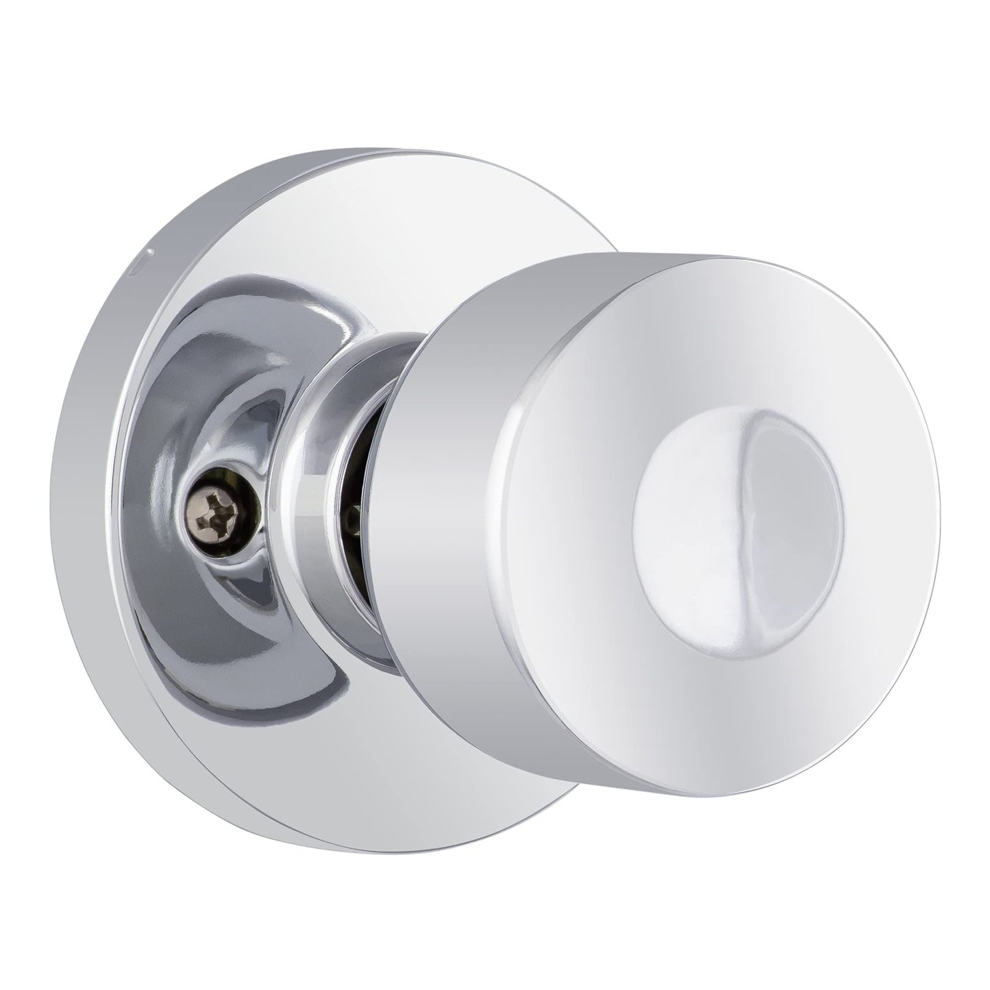 Miseno MLK4080 Tuscora Shaker Passage Door Knob Set with Round Rose Satin Nickel