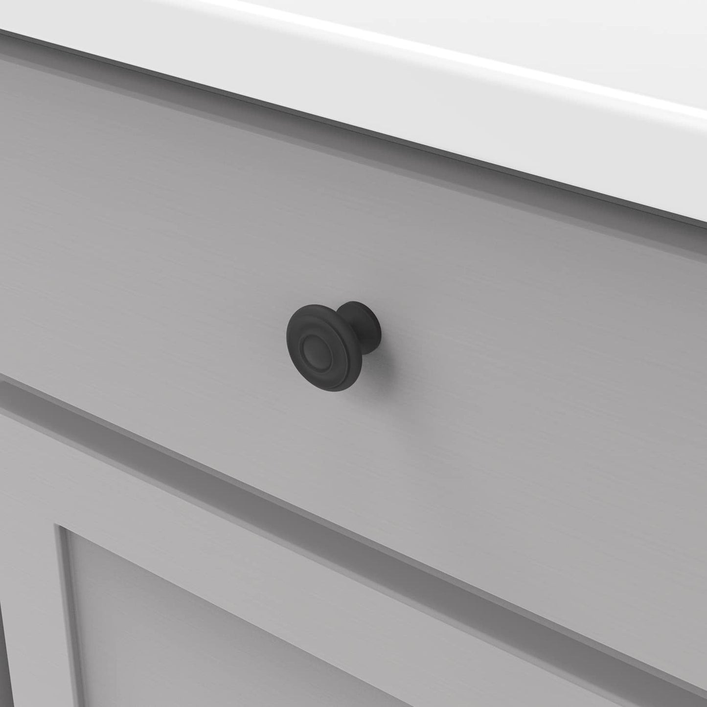 Hickory Hardware P3500-MB Cottage Collection Knob 1-1/4" Diameter Matte Black